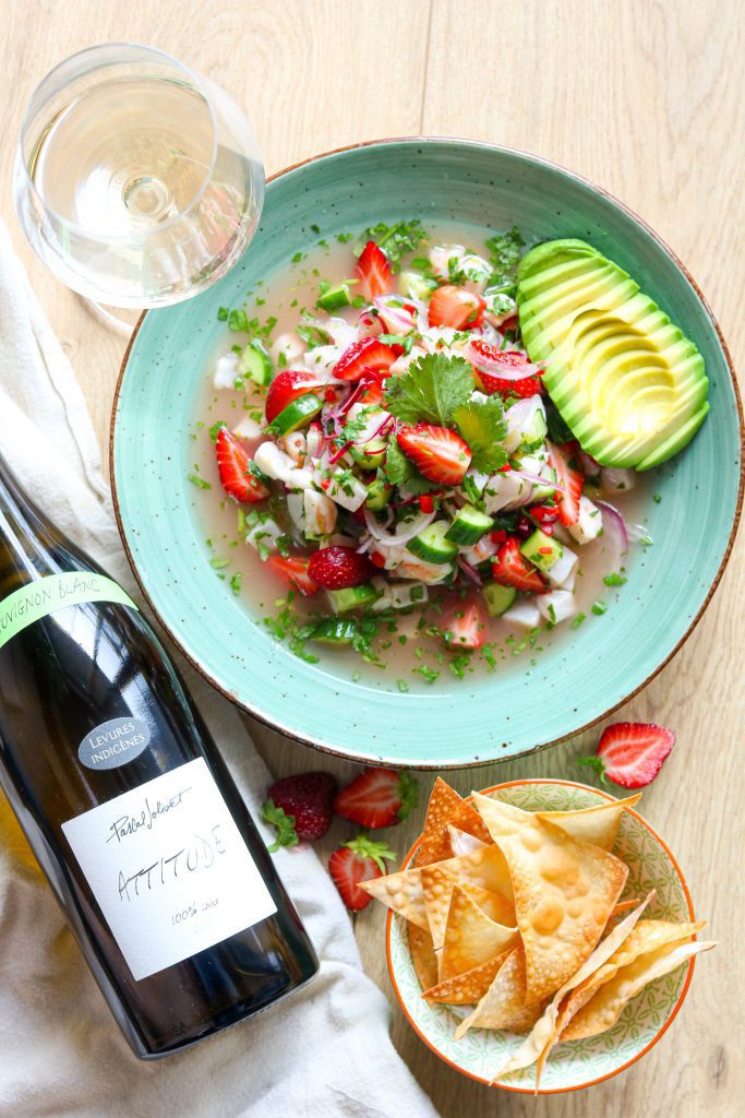 Ceviche aux fraises Fit Cook Pascal Jolivet Attitude